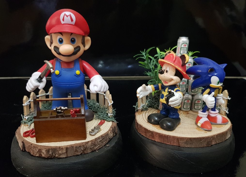 Hecho a mano  - Διόραμα Diorama Mario taller y dúo Mickey-Sonic - 2020+ - Άγνωστος #4.3