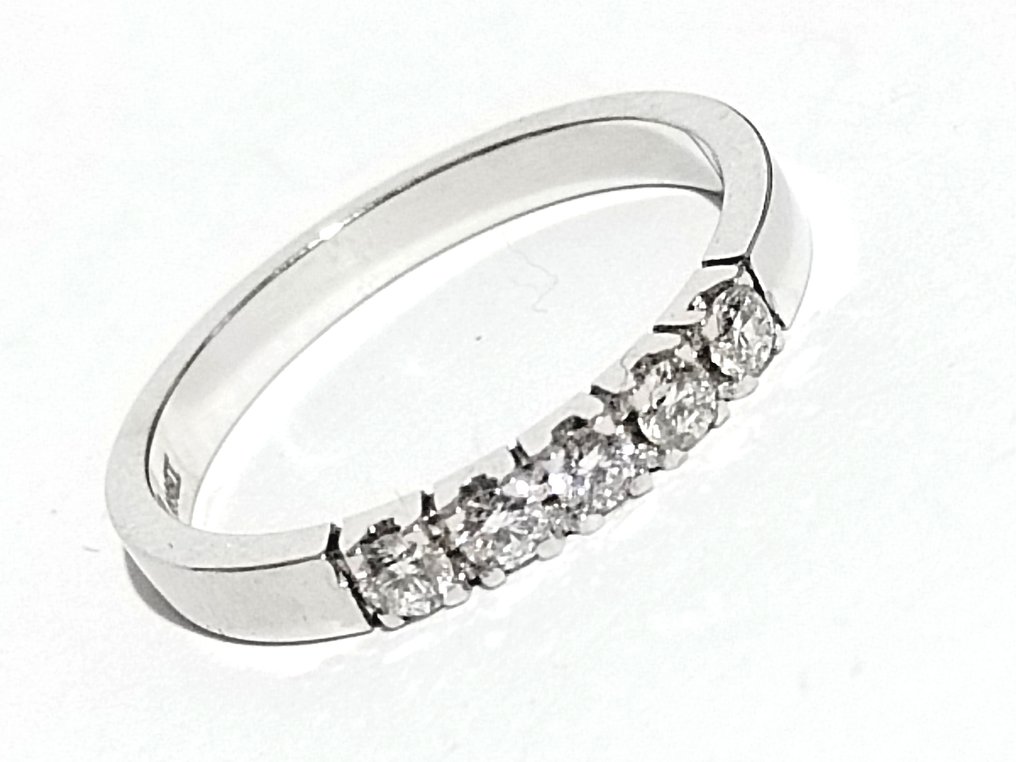 χωρίς τιμή ασφαλείας - Δαχτυλίδι - 14 καράτια Λευκός χρυσός -  0.75ct. tw. Διαμάντι (Φυσικό)  #3.2