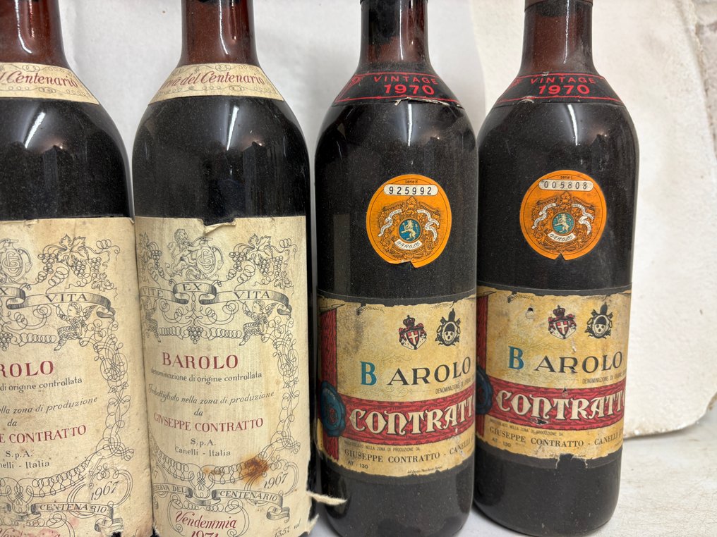 1971 x3 Giuseppe Contratto Riserva del Centenario & 1970 x2 Giuseppe Contratto - Μπαρόλο - 5 Bottles (0.75L) #3.2