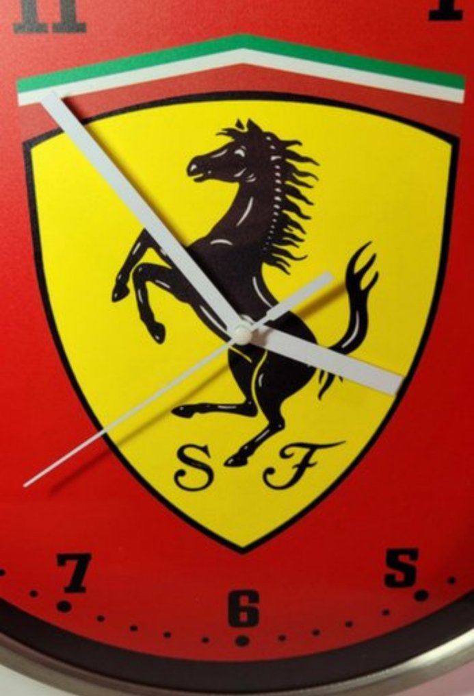 Relógio de parede de alumínio prateado - Ferrari - 2025 #4.3