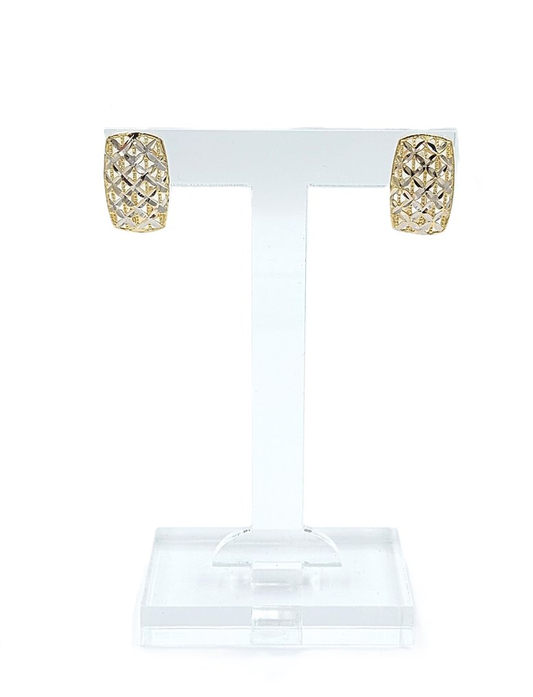 Σκουλαρίκια - 18 καράτια Κίτρινο χρυσό, Λευκός χρυσός #1.0