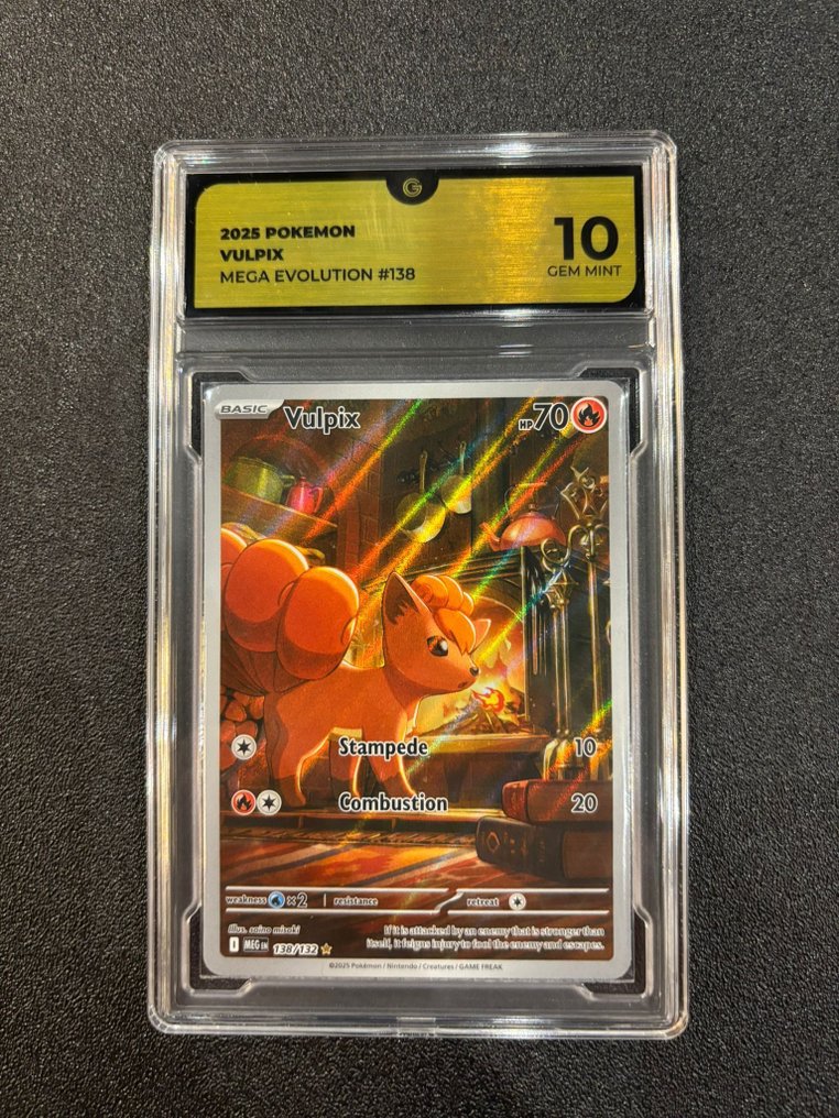 Pokémon - 1 Graded card - Vulpix #138 Mega Evolutions Artă completă - GG 10 #1.0