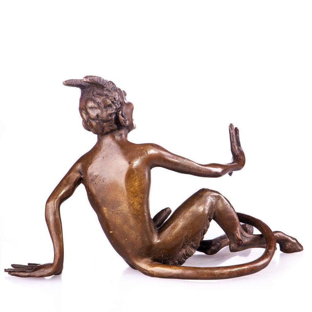 Statuetă - Bronzefigur Wiener Art Nackter Teufel - Bronz #1.0