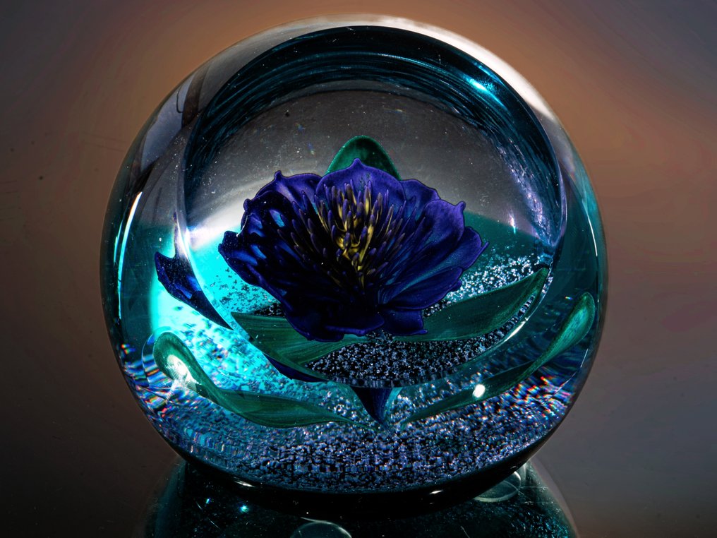 Caithness Glass - Helen McDonald - 纸镇 - "Tropicana" (Ltd. Edition 1996) - Ø 8,2 cm - 玻璃 #1.0