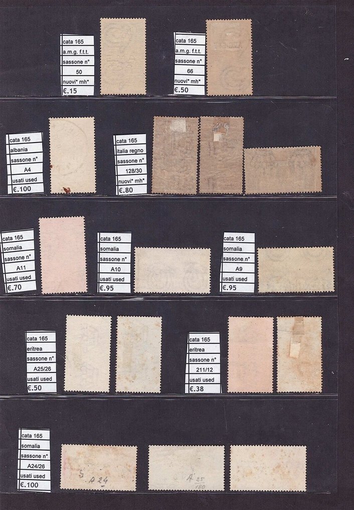 義大利 1860/1945 - 贝尔邮票，殖民地和占领时期的邮票，价值较高，许多精选邮票+筛选 - sassone #4.3