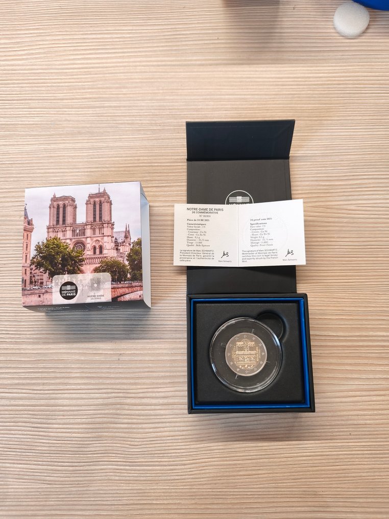Γαλλία. 2 Euro 2025 "Notre Dame de Paris" Proof  (χωρίς τιμή ασφαλείας) #1.0