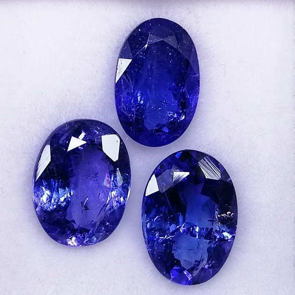 3 pcs  蓝色 坦桑石  - 6.18 ct - 西班牙宝石学院（IGE） #4.3