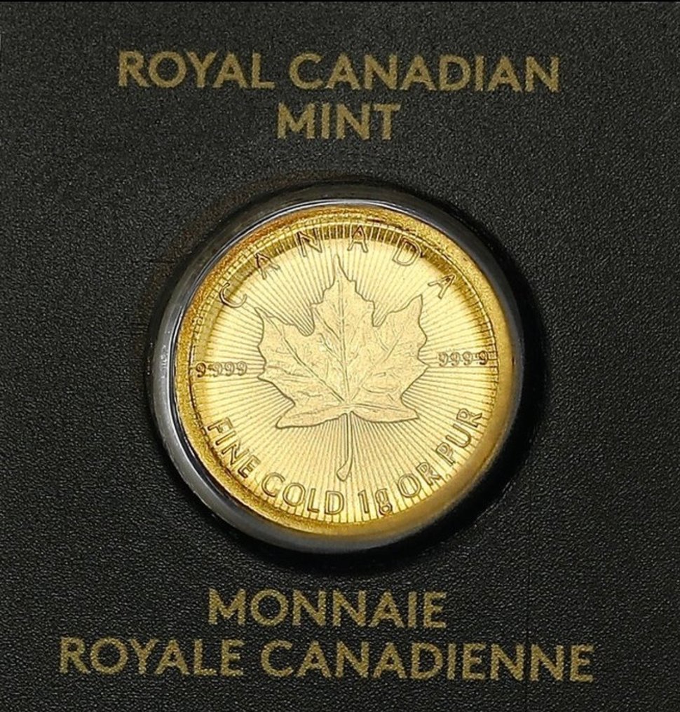 Canada. 50 Cent 2023 Mapple Leaf, 1 gr .999  (Ingen mindstepris) #1.0
