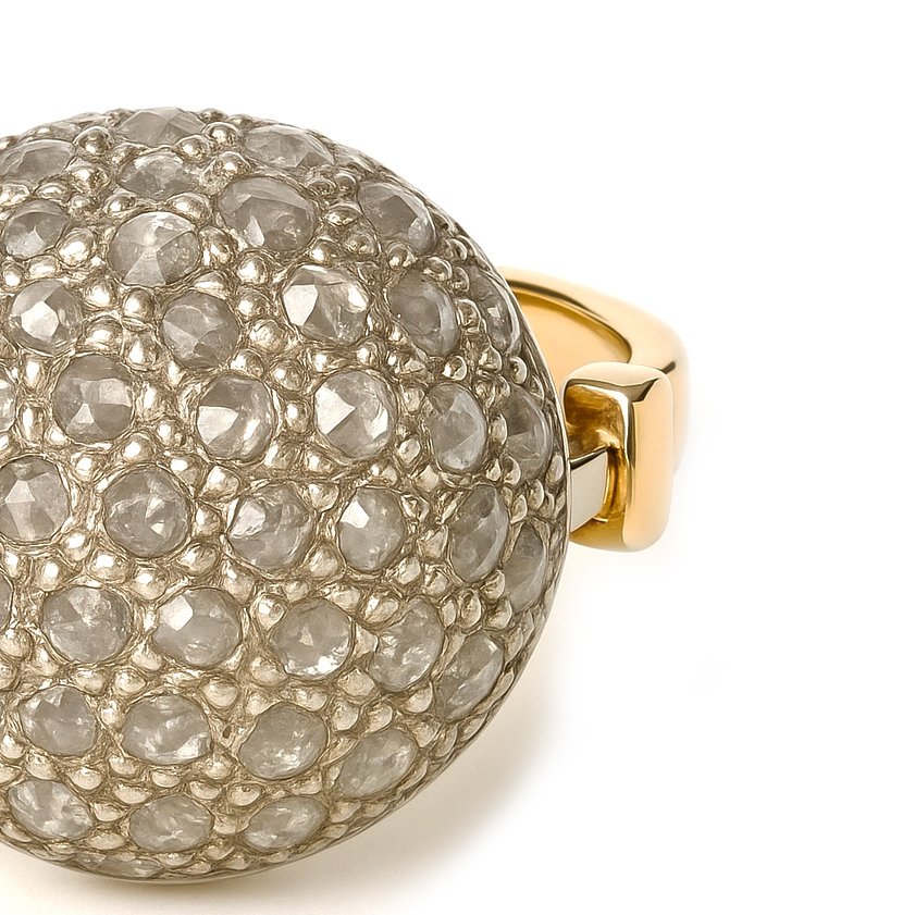 Δαχτυλίδι - 18 καράτια Κίτρινο χρυσό, Ασημί -  0.64ct. tw. Διαμάντι (Φυσικό)  #3.2