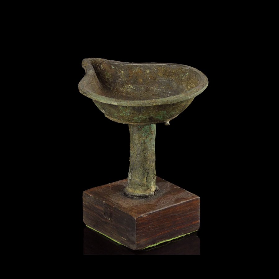 Ύστερη Ρωμαϊκή / Πρώιμη Βυζαντινή Μπρούντζος Γεμιστήρας λαδιού για λύχνο, σπάνιος  (χωρίς τιμή ασφαλείας) #2.1