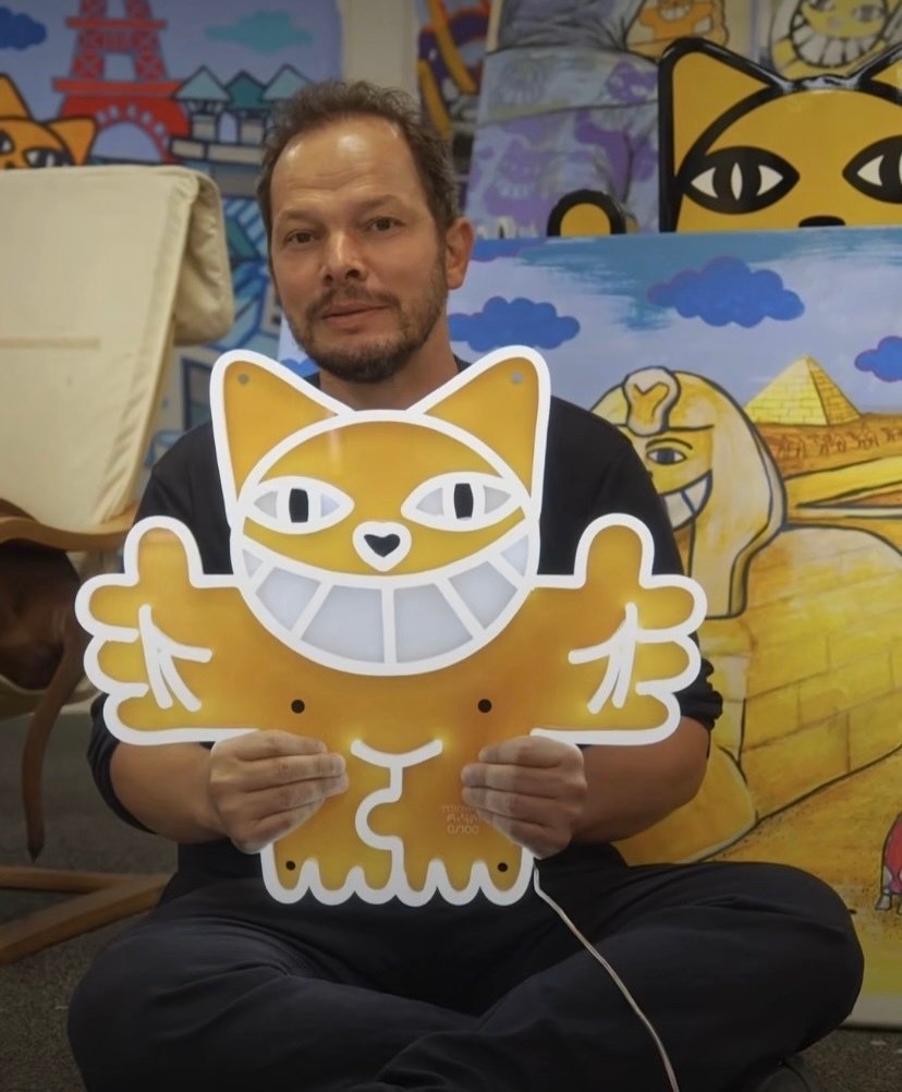 Mr Chat (1977) - 雕塑, Néon Chat édition limitée - 51 cm - 玻璃 #1.0