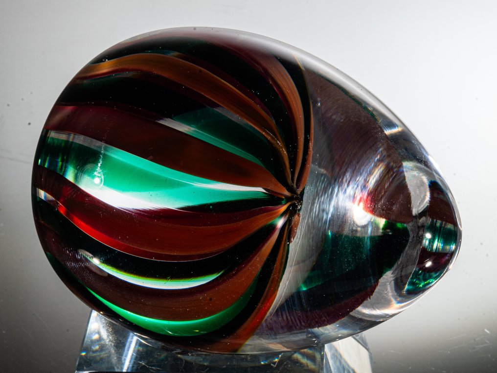 Murano - 紙鎮 - "A Canne" - Höhe 8,7 cm - 玻璃 #3.2