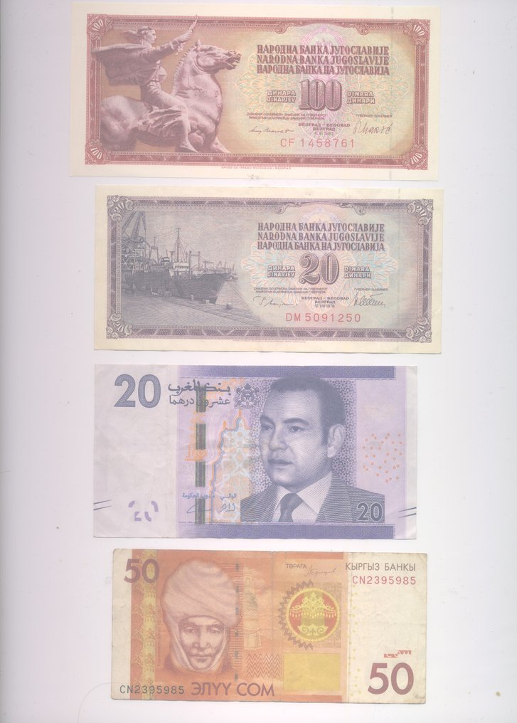 Världen. - 98 banknotes - various dates  (Utan reservationspris) #1.0