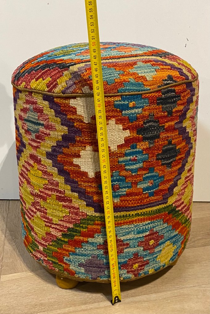 Kelim Poef (Ei käytetty / Uusi) - Matto - 38 cm - 38 cm #3.2