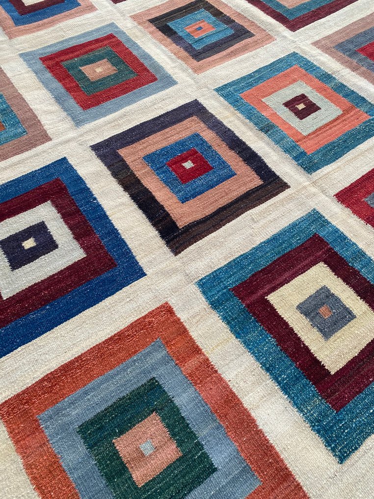 Kelim de conception - Non utilisé - Tapis - 298 cm - 247 cm #1.0