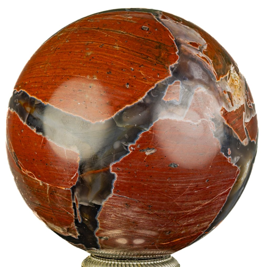 Αχάτης Μεγάλη ποιοτική σφαίρα από αχάτη - Ύψος: 14.96 cm - Πλάτος: 14.96 cm- 4465 g #1.0