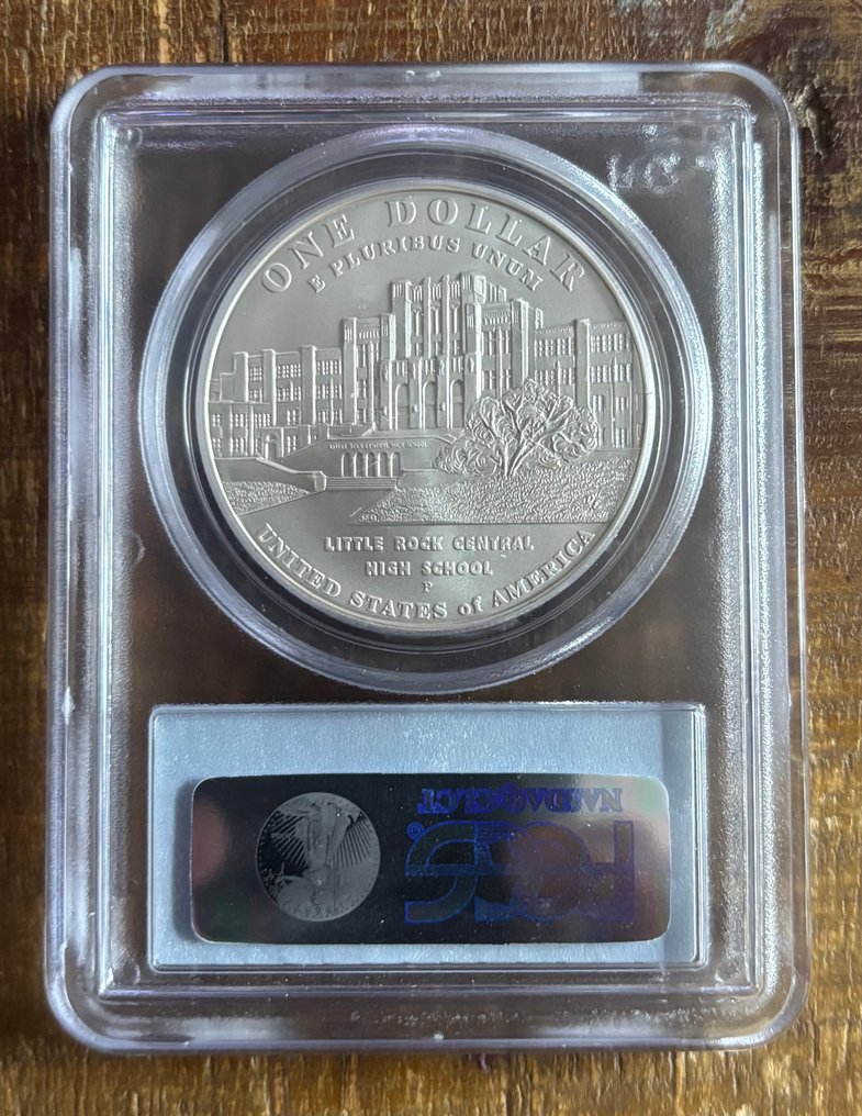 美国. 1 Dollar 2007-P Desegregation in Education. PCGS MS70  (没有保留价) #1.0