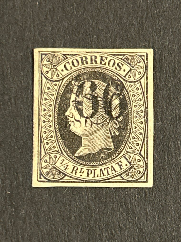 西屬安地列斯群島 1866 - 非常漂亮且罕见的型号 CV2019：€1,000。 - Yvert 17A #2.1