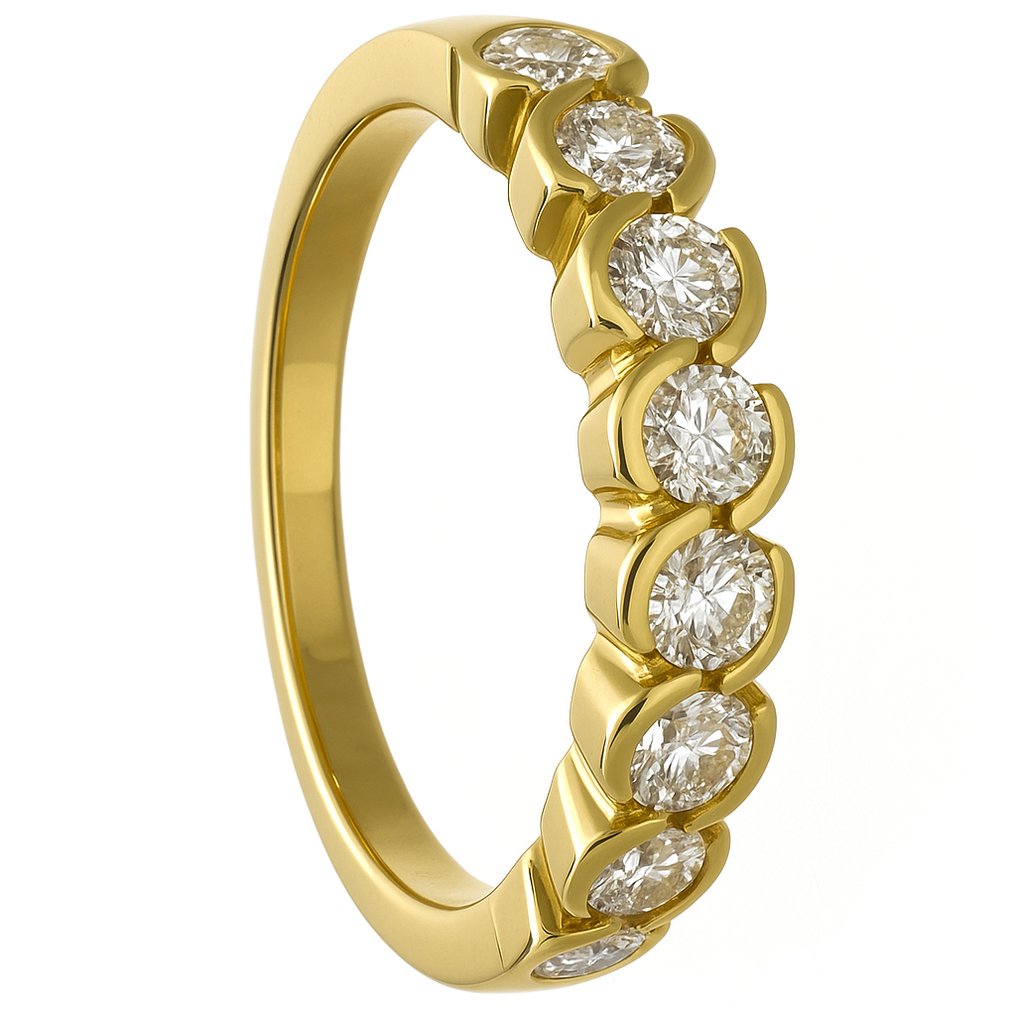 Δαχτυλίδι - 18 καράτια Κίτρινο χρυσό -  0.98ct. tw. Διαμάντι (Φυσικό)  #1.0
