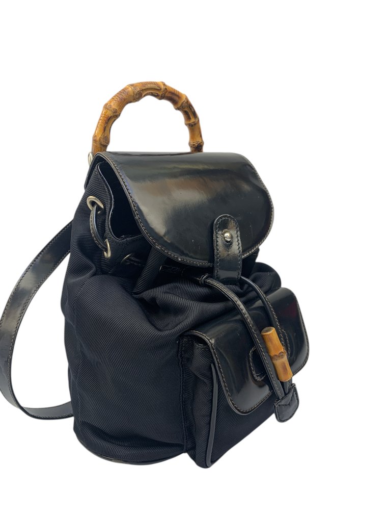 Gucci - Bamboo Handle-Drawstring Brown - Rygsæk #1.0