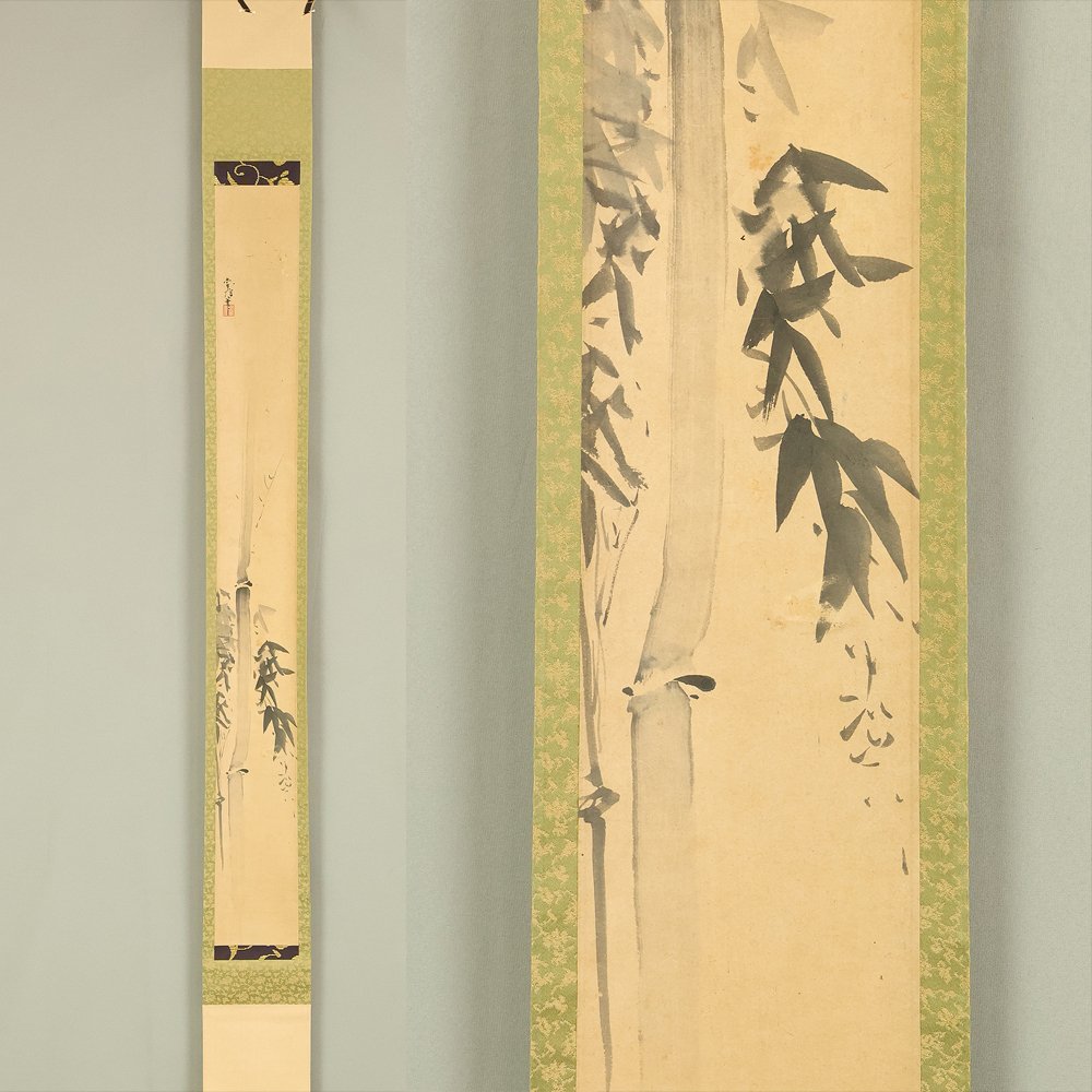 Young Bamboo - with signature 'Tsunenobu hitsu' 常信筆 and seal 'Tsunenobu' 常信 - Ιαπωνία - Μέσα της περιόδου Edo (χωρίς τιμή ασφαλείας) #1.0