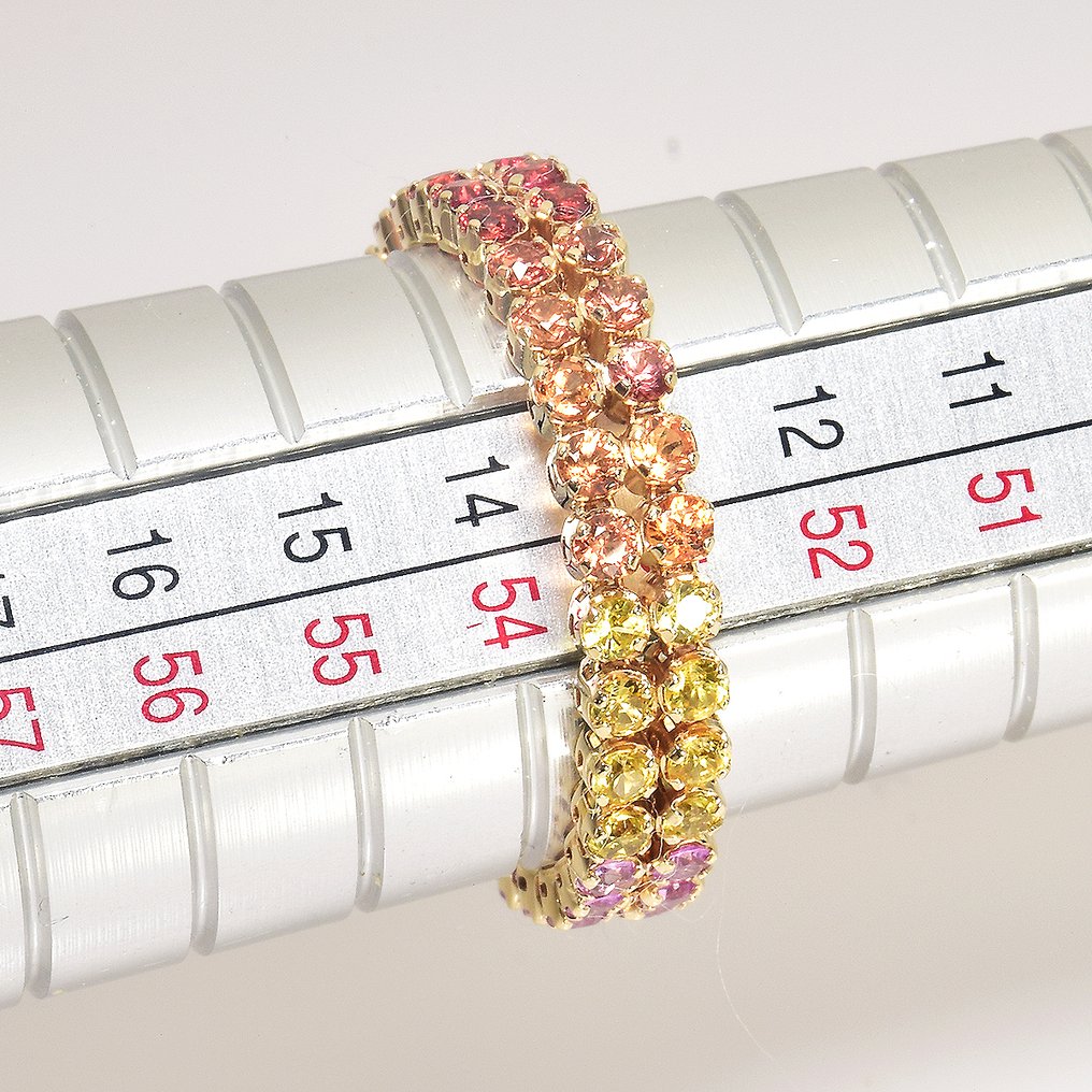 χωρίς τιμή ασφαλείας - Δαχτυλίδι - 14 καράτια Κίτρινο χρυσό -  1.58ct. tw. Διάφοροι πολύτιμοι λίθοι - Πιστοποιητικό GFCO #4.3