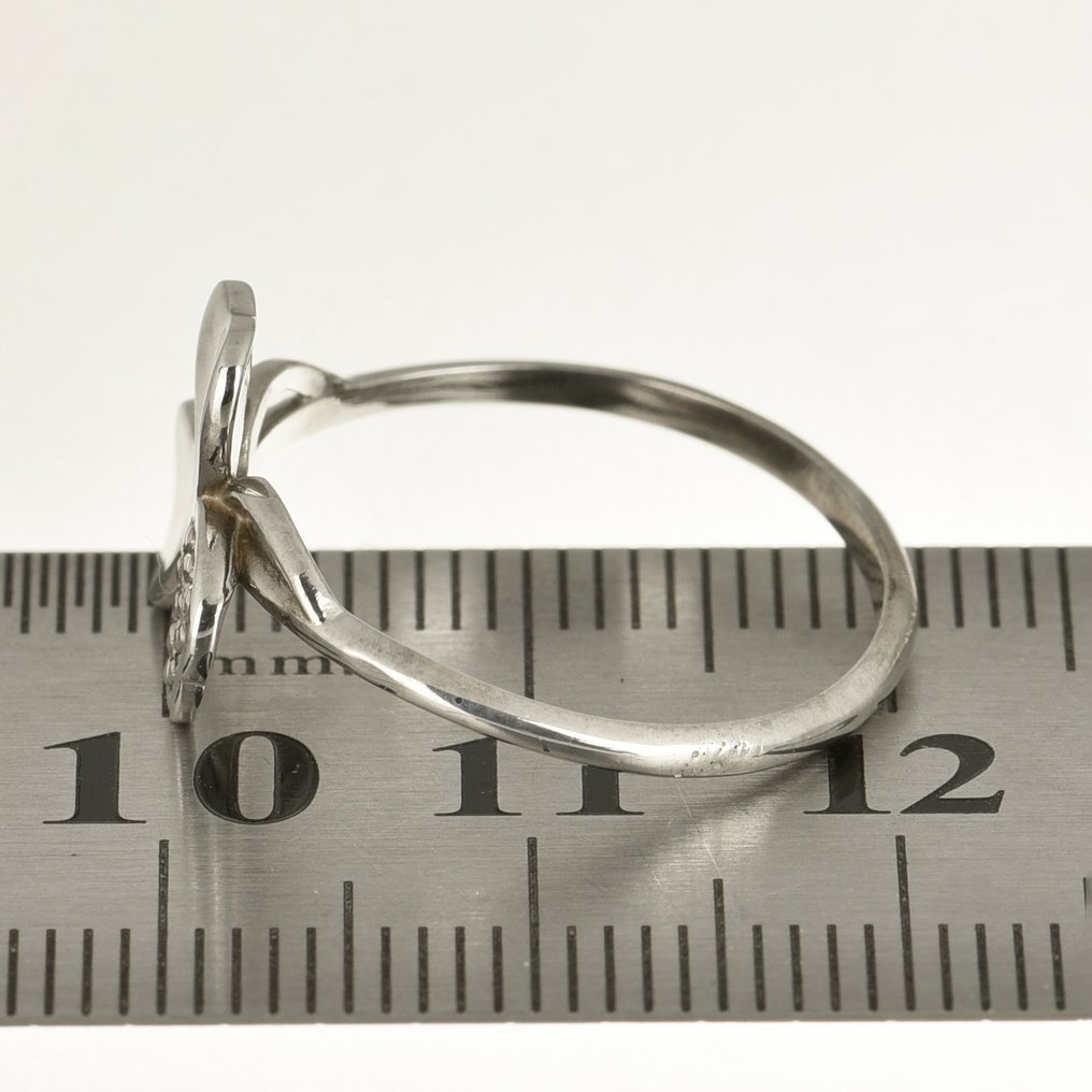 Ring - 14 karaat Witgoud Diamant (Natuurlijk)  #3.2