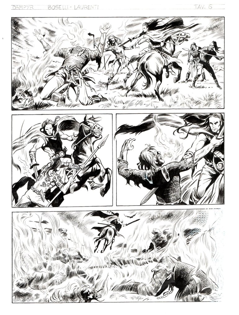 Laurenti, Mauro - 2 Original page - Dampyr #185 - "Il segreto di Amber Tremayne" - 2015 #1.0