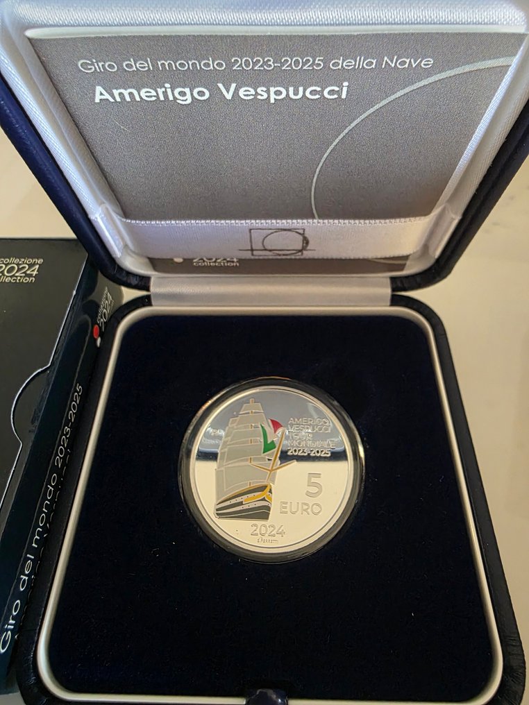Ιταλία. 5 Euro 2024 "Amerigo Vespucci" Proof  (χωρίς τιμή ασφαλείας) #3.2