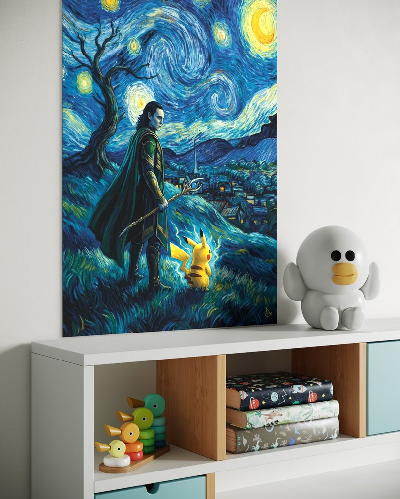 ANDSAL - Pikachu & Loki Van Gogh Tribute The Electric Trickster Special Limited Edition #4.3