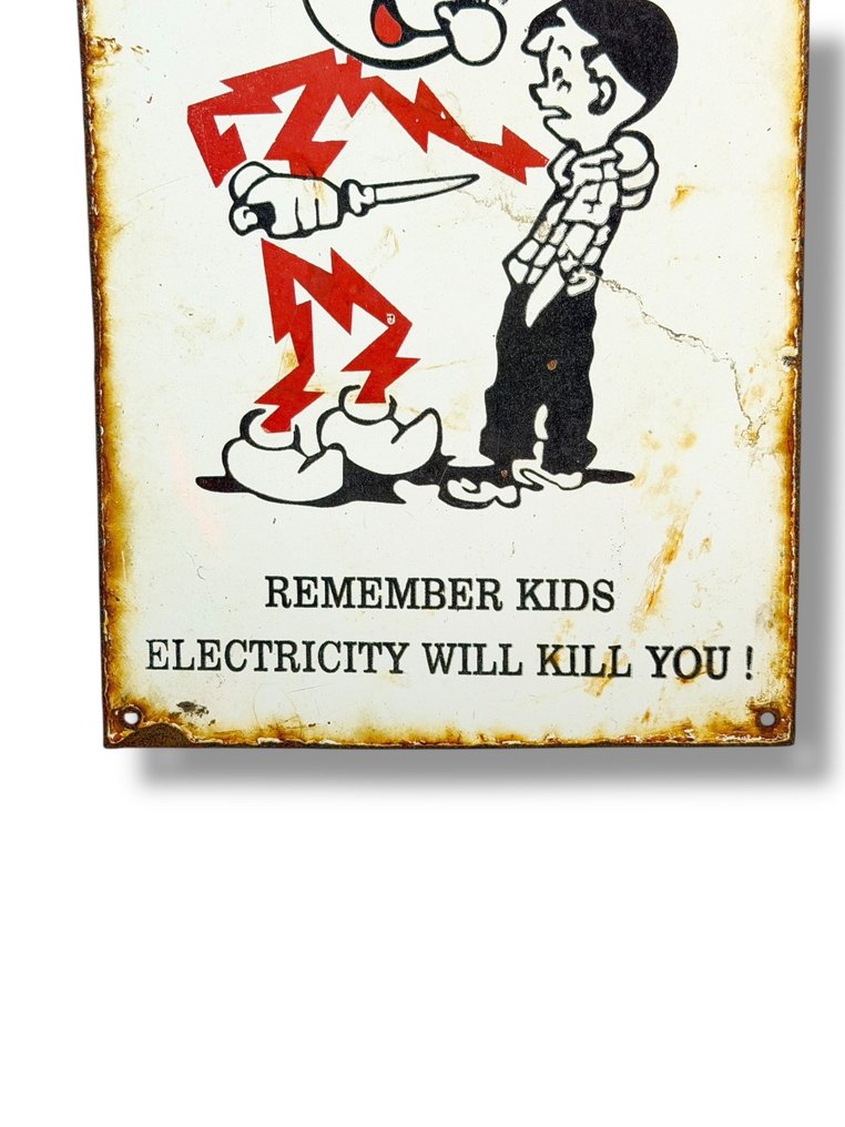 Reddy Kilowatt - Emaljeplade - Emalje #2.1
