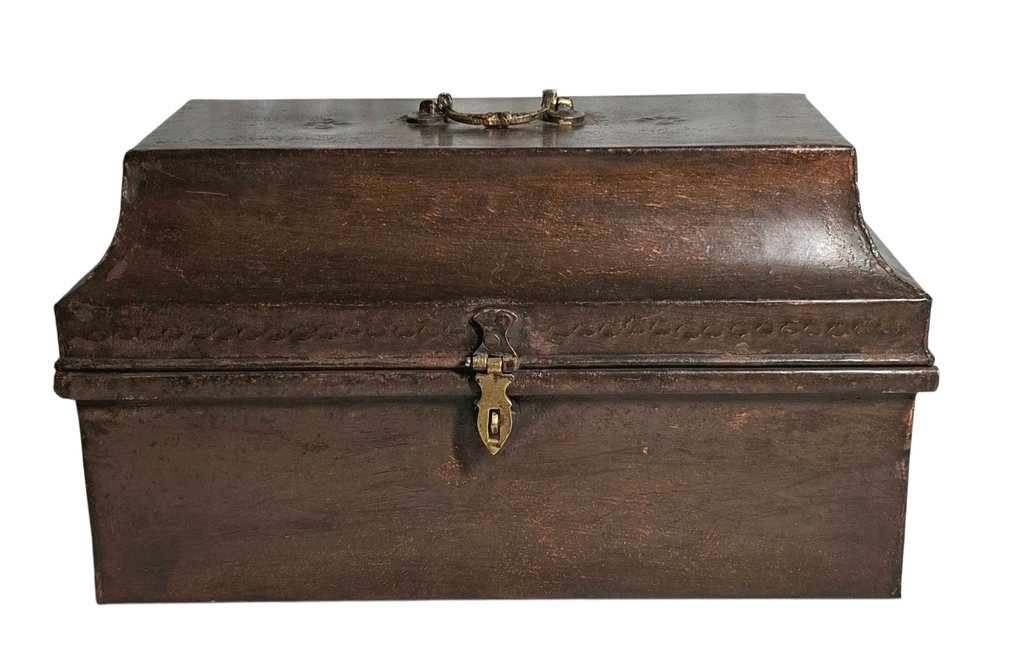 Custodia - blik, metallo, ottone - Documentenkist #1.0