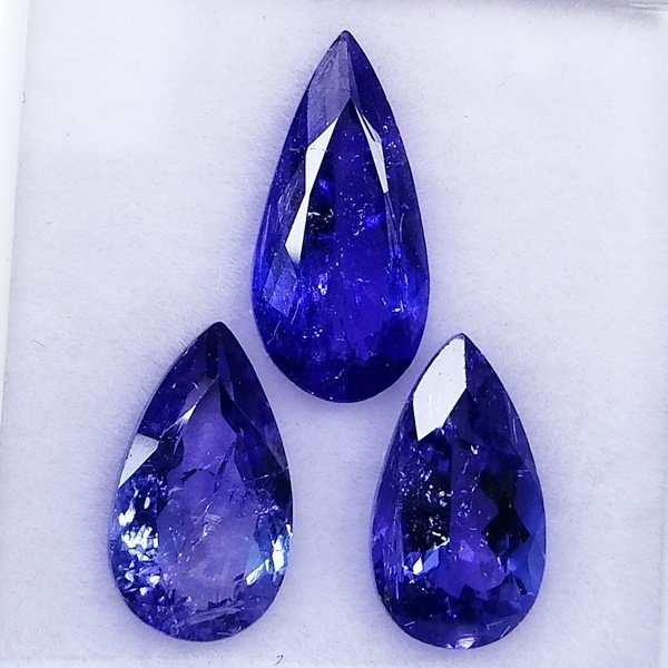 3 pcs 蓝色 坦桑石 - 5.08 ct - 西班牙宝石学院(IGE) #4.3