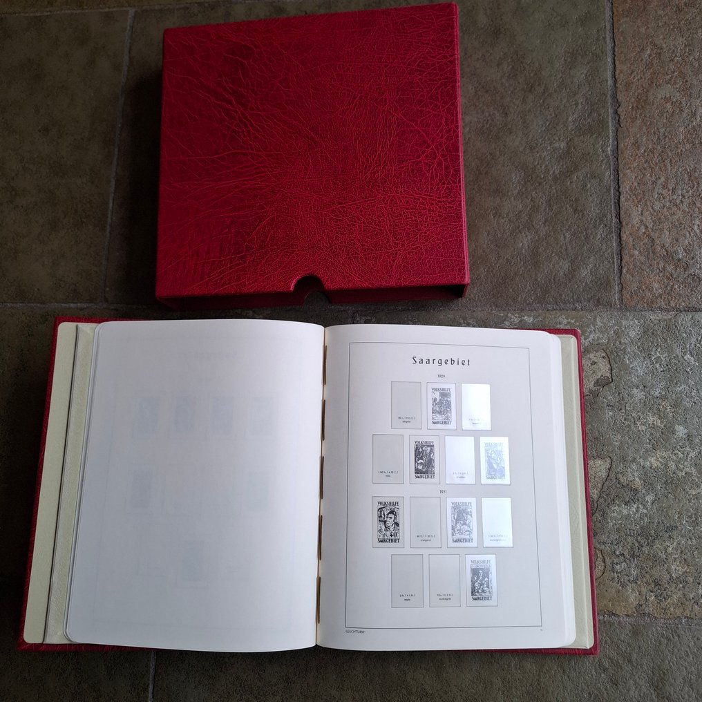 薩爾盆地地區 1920/1959 - Leuchtturm Saar地区预印本完整装订（红色） #1.0