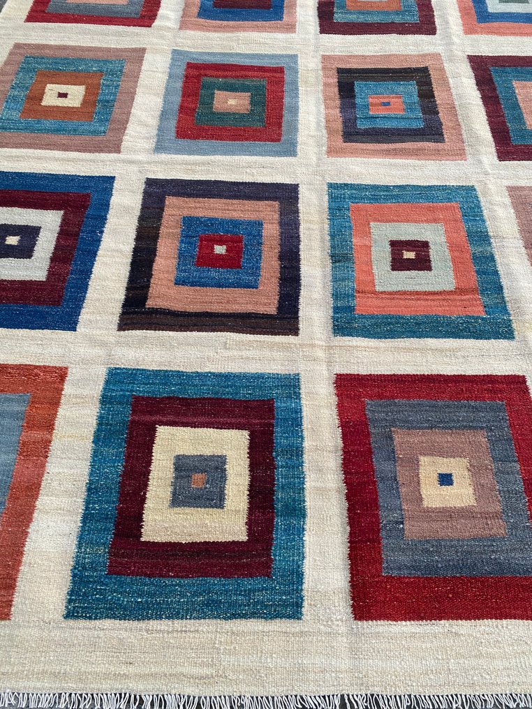 Kelim de conception - Non utilisé - Tapis - 298 cm - 247 cm #2.1