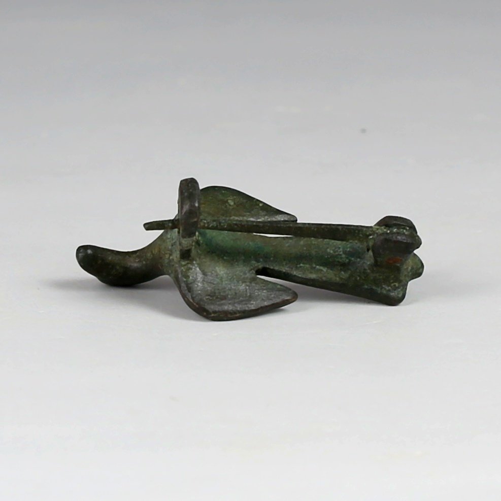 Αρχαία Ρωμαϊκή Μπρούντζος Fibula, σε σχήμα που θυμίζει πουλί #2.1