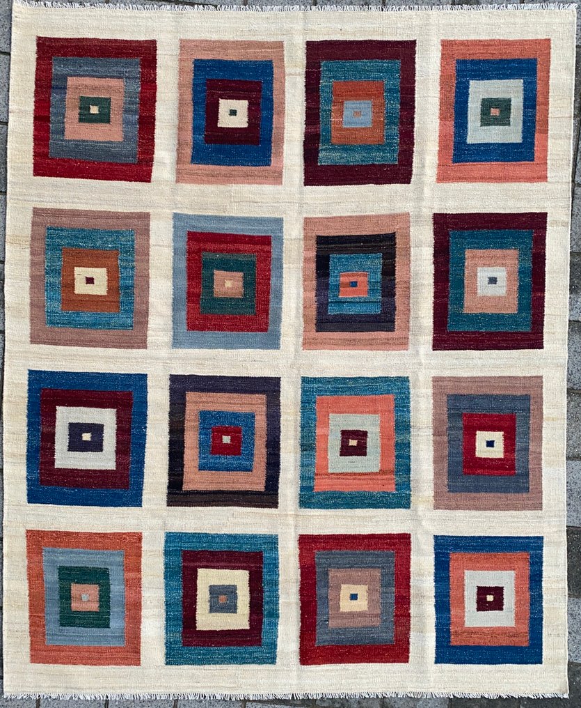 Kelim de conception - Non utilisé - Tapis - 298 cm - 247 cm #1.0