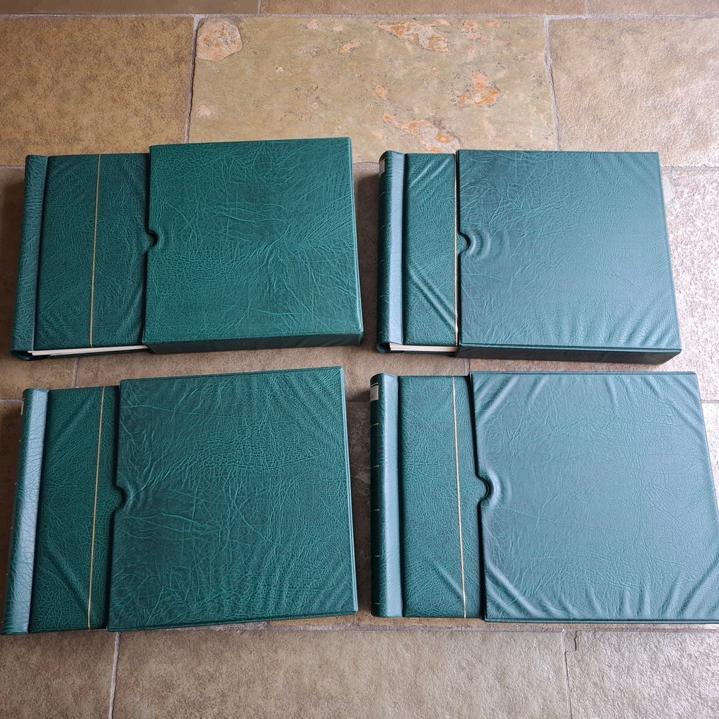 东德 1949/1990 - 1956年及以后完整的全新邮票收藏，包含4册Leuchtturm预印本册。 #2.1