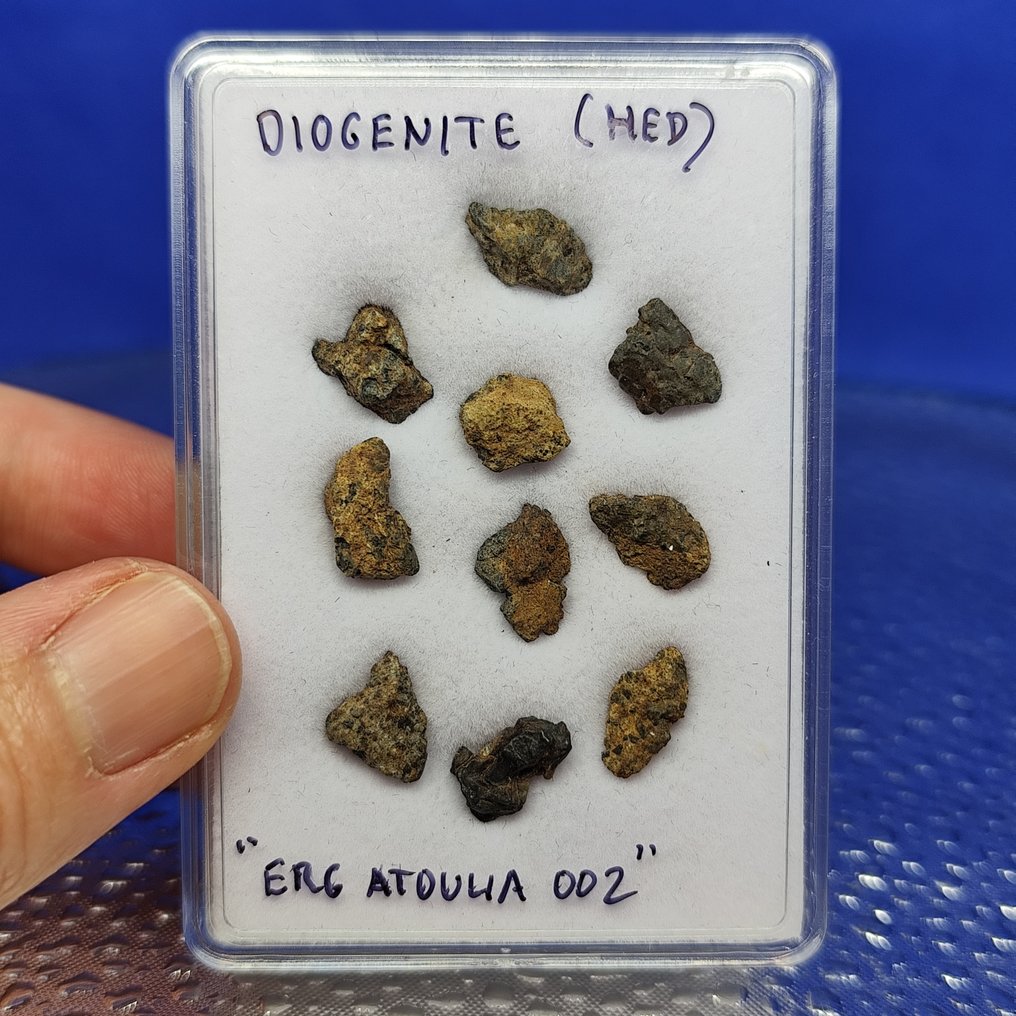 -Only 5 Kg in the World- 'ERG ATOULIA 002' DIOGENITE (HED) Meteorites from VESTA (10 samples) - 6.36 g #1.0