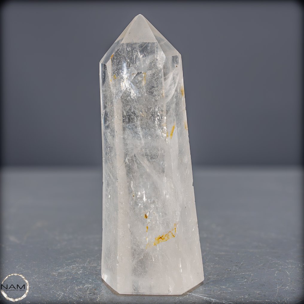 天然的向日葵石英方尖碑 明亮通透的清晰与柔和的微光- 378.77 g #4.3