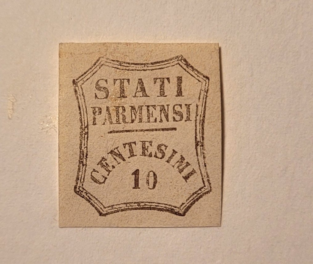 Αρχαία ιταλικά κράτη - Πάρμα 1861 - 10 cent bruno - Sassone N. 14 #2.1