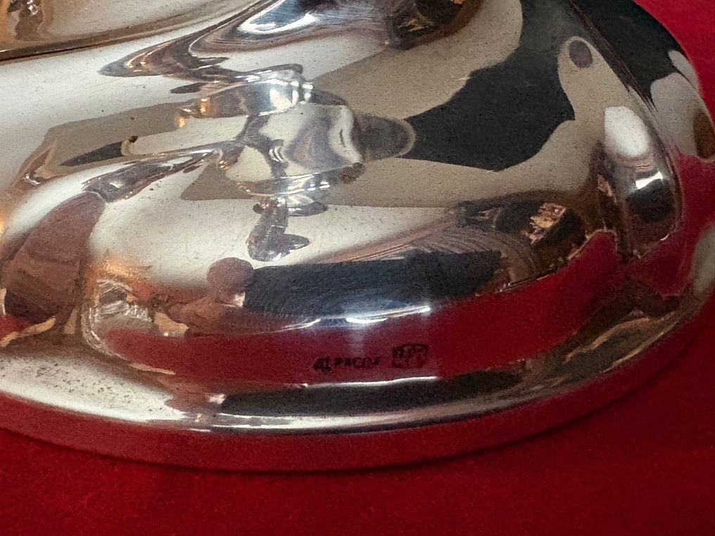 Μανουάλι Πολύ όμορφα παλιά αλπακά κηροπήγια. (2) - Επάργυρο #2.1