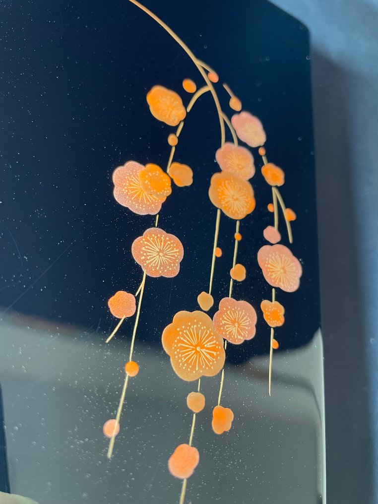 Aizu-nuri【会津塗】 - Kasten - Harz, Lackwaren, Makie - AizuNuri Postkartenbox【葉書箱】 #3.2