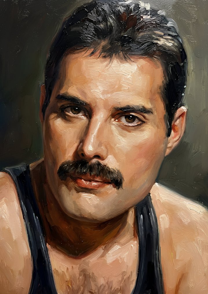 Queen - Freddie Mercury - By artist Andrea Boriani - Handmade Digital Art - High Quality Giclee Art  - 1/20 #1.0