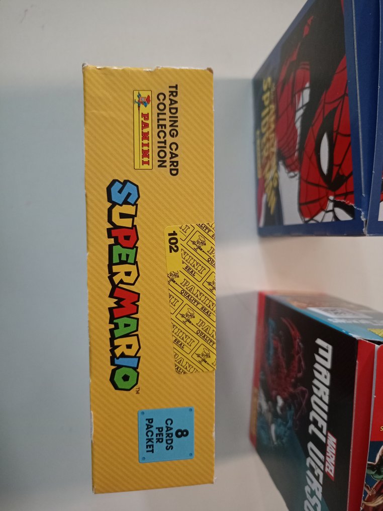 Panini Spiderman/Super Mario/Soul Eater Icons Collecti/Marvel Versus - 4 Sealed box - Excellent (EX) #2.1