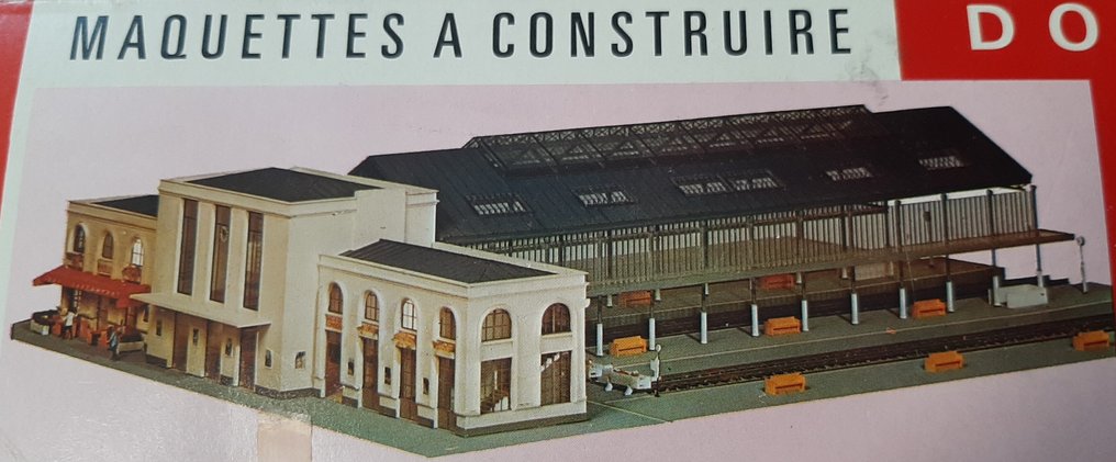 Jouef H0 - 1020 - 模型火車建築 (1) - Jouef的大型火车站，原装盒装 #1.0