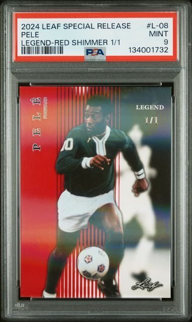 2024 Leaf Special Release Pelé #L-08 Legend Red Shimmer 1/1 - PSA 9 Graded card #1.0