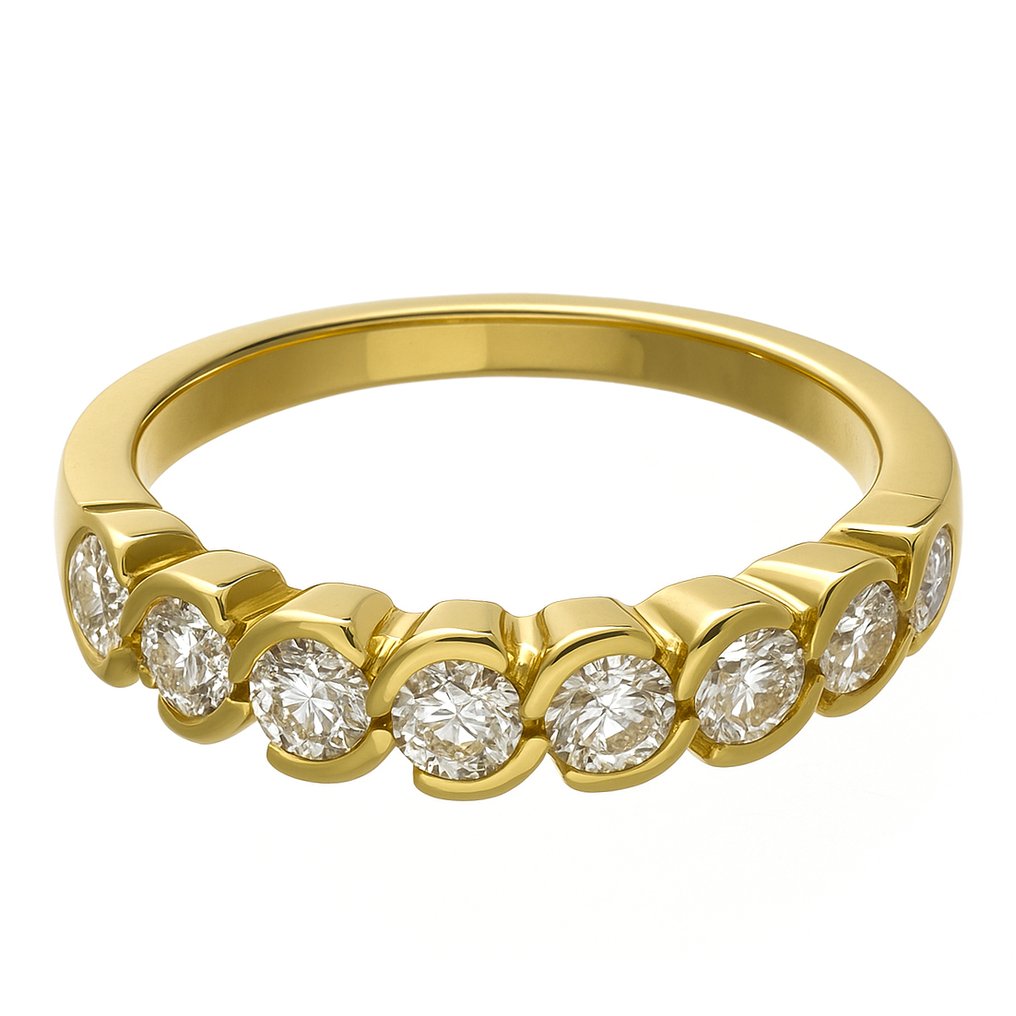 Δαχτυλίδι - 18 καράτια Κίτρινο χρυσό -  0.98ct. tw. Διαμάντι (Φυσικό)  #3.2