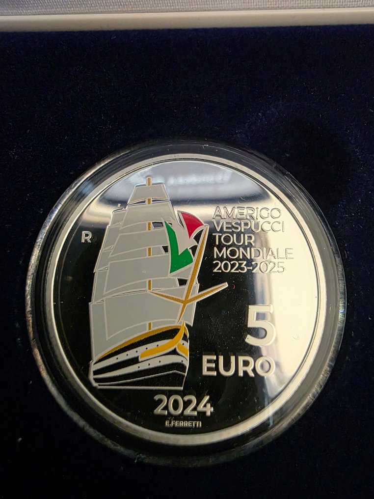 Ιταλία. 5 Euro 2024 "Amerigo Vespucci" Proof  (χωρίς τιμή ασφαλείας) #1.0