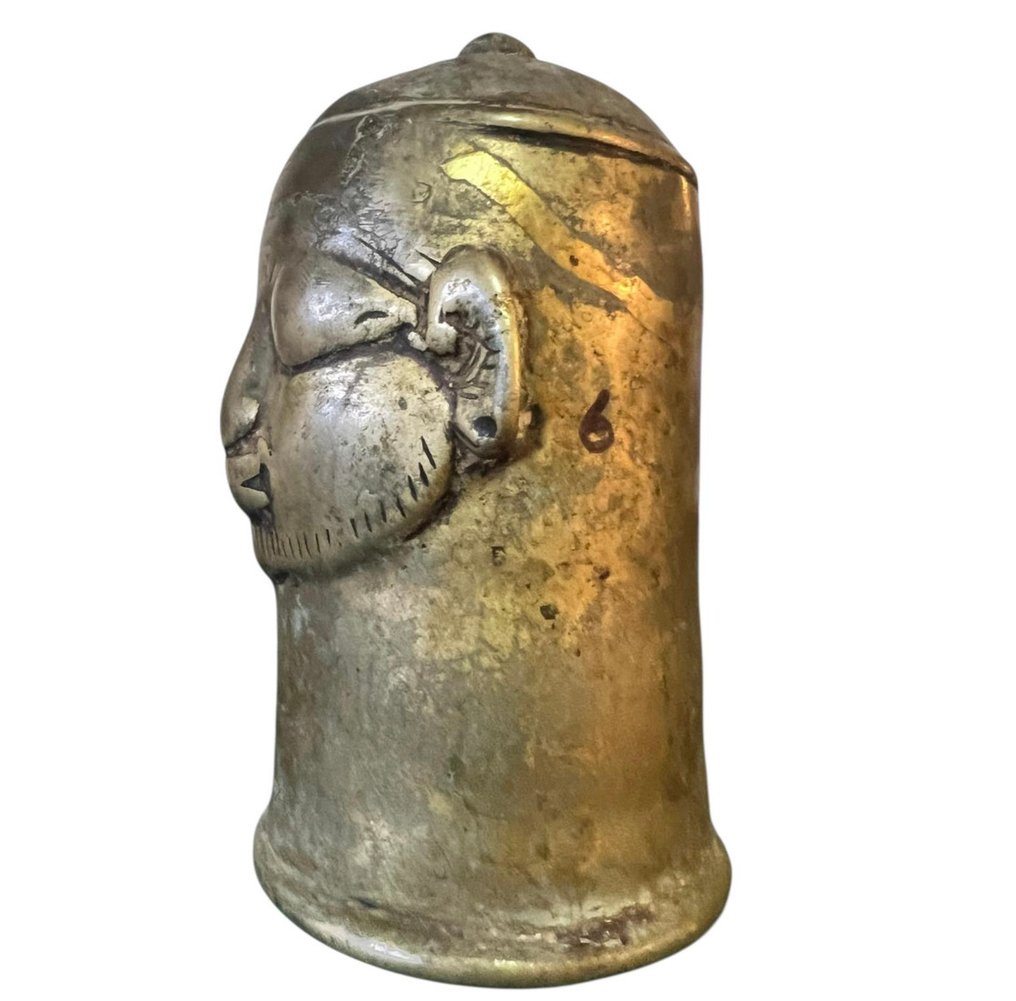 小塑像 - Shiva Mukhalinga - 青銅色 #3.2